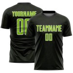 Sports Geometric Jersey Neon Shape Green-White Custom Soccer Uniform Sublimation Black Sports Geometric Jersey Neon Shape Green-White Custom Soccer Uniform Sublimation Black